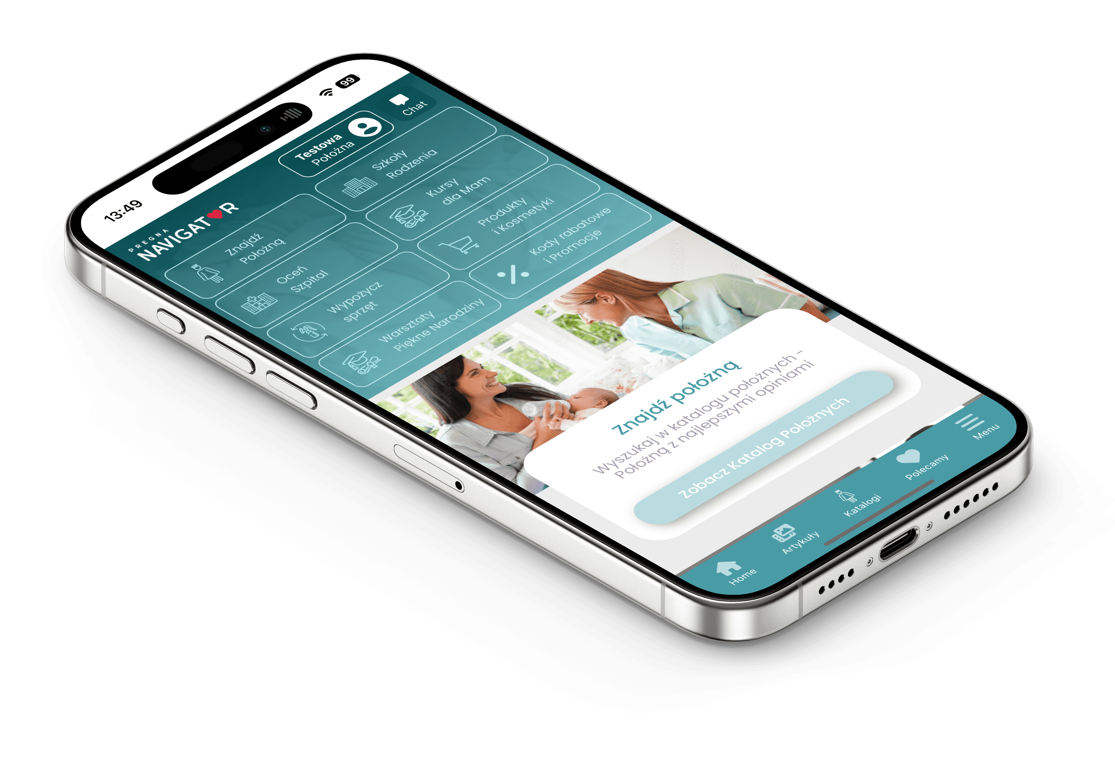 Mobile phone with pregna logo